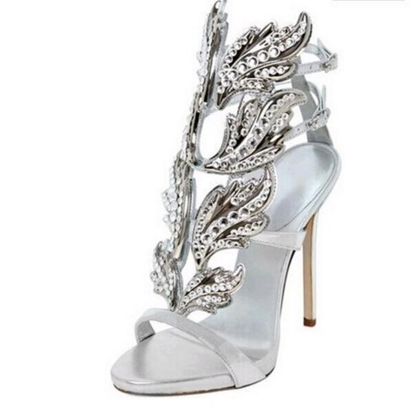 hot sald leaves ries women pumps thin high heels gladiator sandals charming lady fashion shoes for party