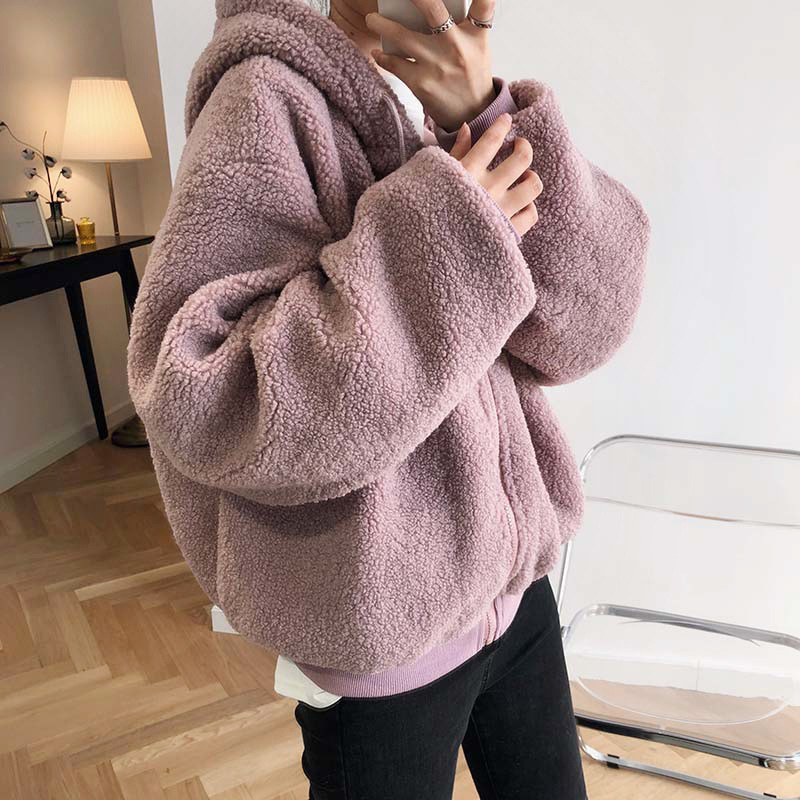 2020 Spring Long Sleeve Thick Lambswool Warm Oversize Hooded Hoodies Zip Women Tops, Color 1
2020 Spring Long Sleeve Thick Lambswool Warm Oversize Hooded Hoodies Zip Women Tops, Color 1