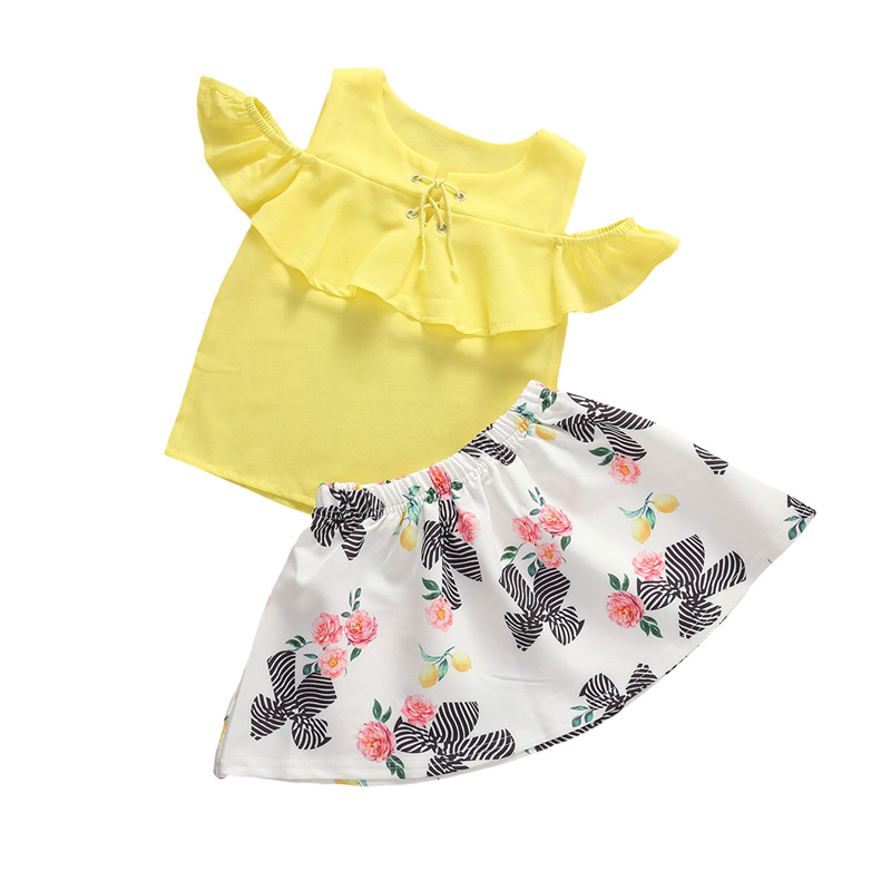 Fashion Toddler Baby Girl Clothes Set Ruffles Off shoulder T shirt Tops Flower Skirts Outfits Summer Children Costumes, As pic
Fashion Toddler Baby Girl Clothes Set Ruffles Off shoulder T shirt Tops Flower Skirts Outfits Summer Children Costumes, As pic
