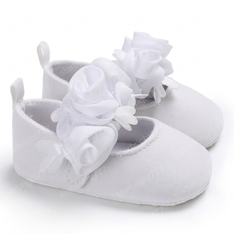 Hook & Loop Newborn Lace Baby Girls Shoes Infant Tollder First Walkers Princess Moccasins Bowknot Solid Soft Shoes
