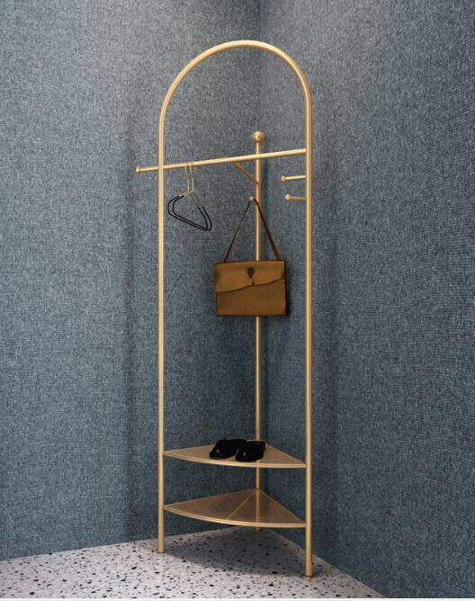Corner coat rack floor Bedroom Furniture family iron bag clothes storage shelf living room hanging racks