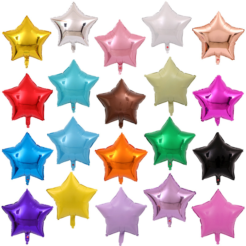 Ballon Market 18 pouces Star Shape Ballon 50 pièces / lot en aluminium Balloons décoratifs de mariage décorations de fête d'anniversaire de maria