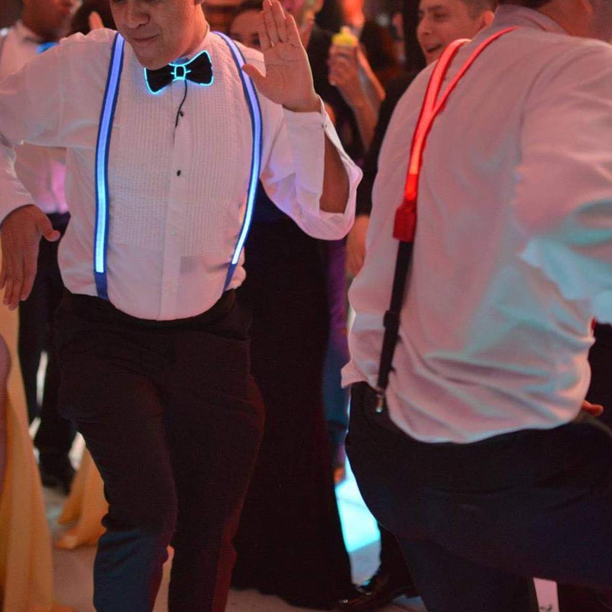 1PCS Printed LED Suspenders Men 3 Clipson Braces Vintage Style Mens Suspender For Trousers Husband Male For Skirt for Party T2006