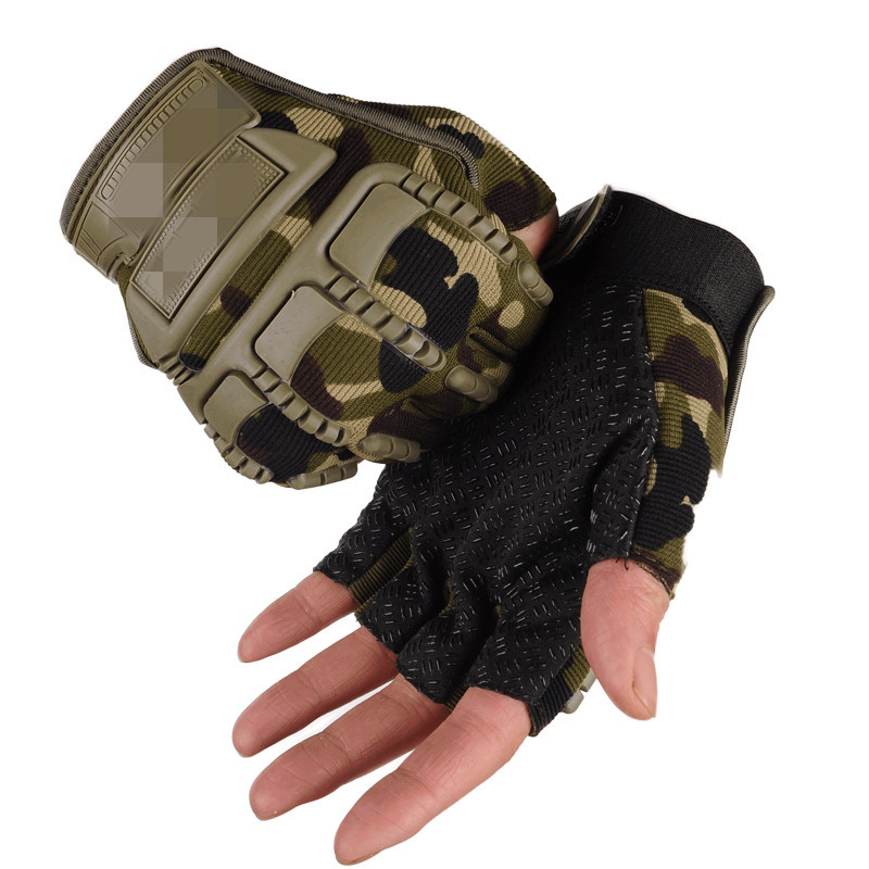 

New Hard Knuckle Fingerless Half Finger Tactical Gloves Outdoor Cycling Mountaineering gloves, Multi