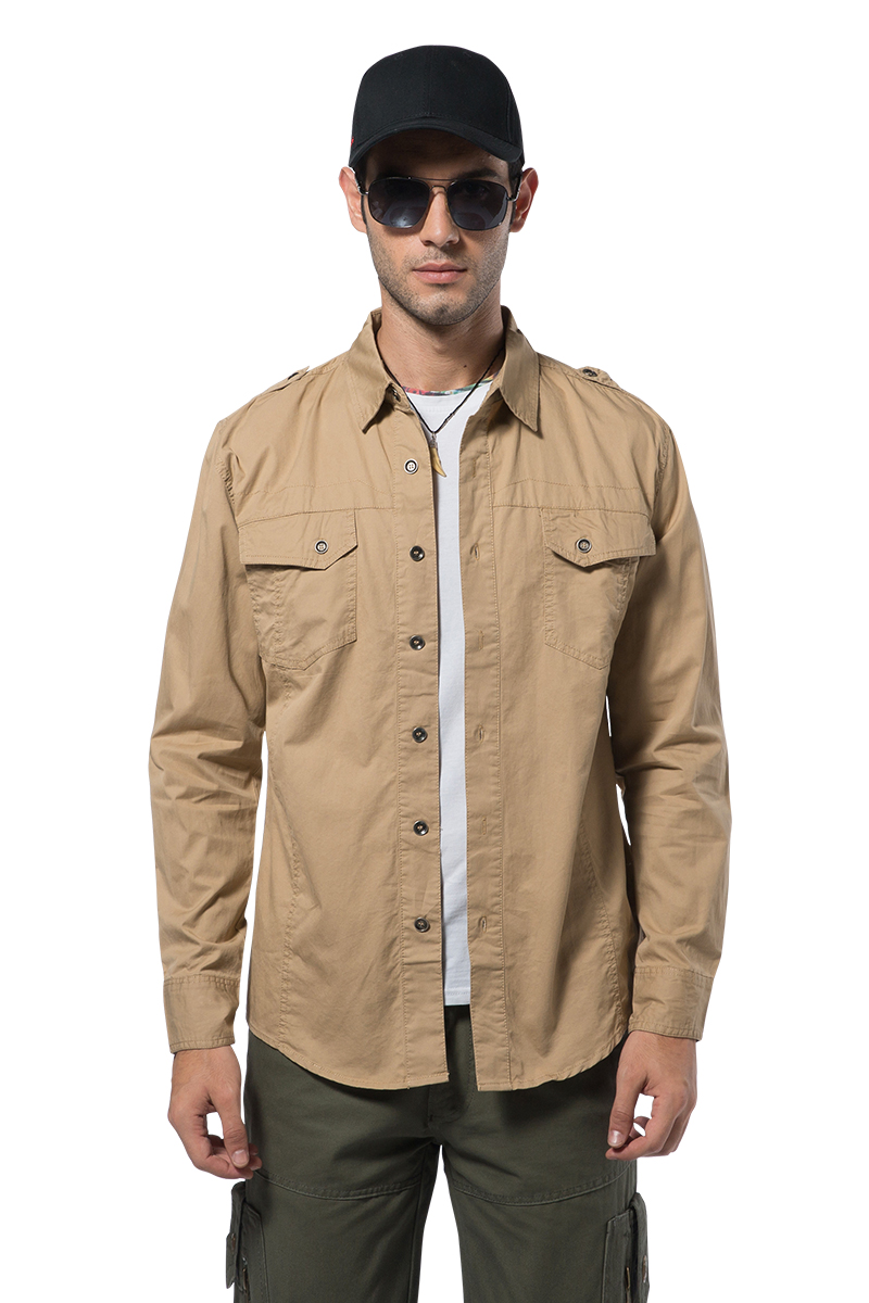 Fall and Winter 2019 Long Sleeve Shirt Men's Casual Shirt Large Air Force No. 1 Military uniform Cotton Large Shirt 5XL for Men 17203