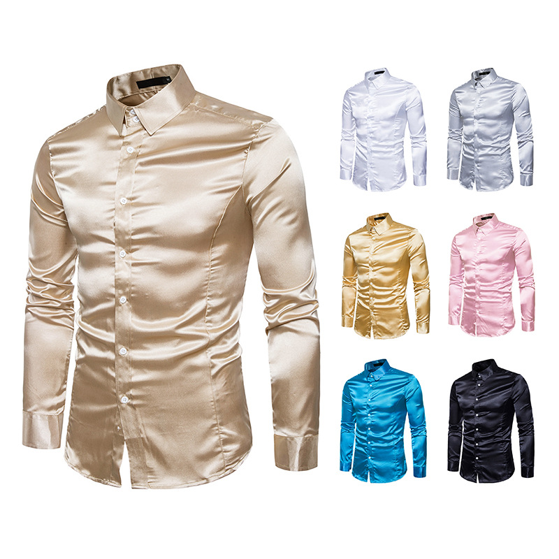 Hollow-out European-code men' high-quality leisure fashion bright-faced long-sleeved Lapel shirt dress shirts men, Black
Hollow-out European-code men' high-quality leisure fashion bright-faced long-sleeved Lapel shirt dress shirts men, Black