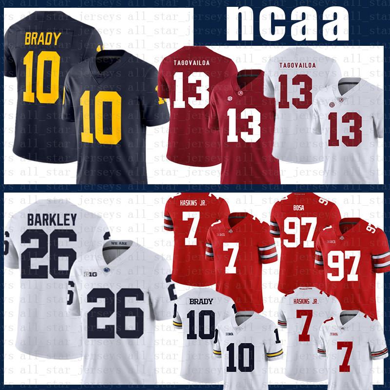 ncaa Alabama Crimson Tide football Jersey 13 Tua Tagovailoa Michigan Wolverines 10 Tom Brady Penn State Nittany Lion 26 Saquon Barkley, Black;red
ncaa Alabama Crimson Tide football Jersey 13 Tua Tagovailoa Michigan Wolverines 10 Tom Brady Penn State Nittany Lion 26 Saquon Barkley, Black;red