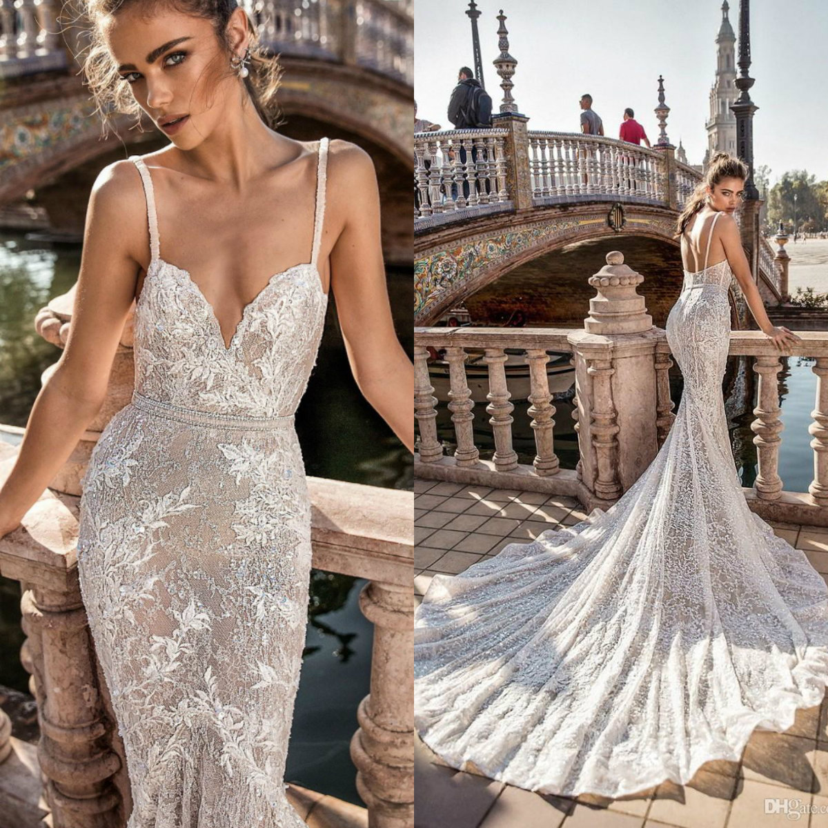 Berta 2020 Mermaid Wedding Dresses Spaghetti Backless Lace Bridal Gowns Sweep Train Plus Size Beach Wedding Dress vestido de novia, White
Berta 2020 Mermaid Wedding Dresses Spaghetti Backless Lace Bridal Gowns Sweep Train Plus Size Beach Wedding Dress vestido de novia, White