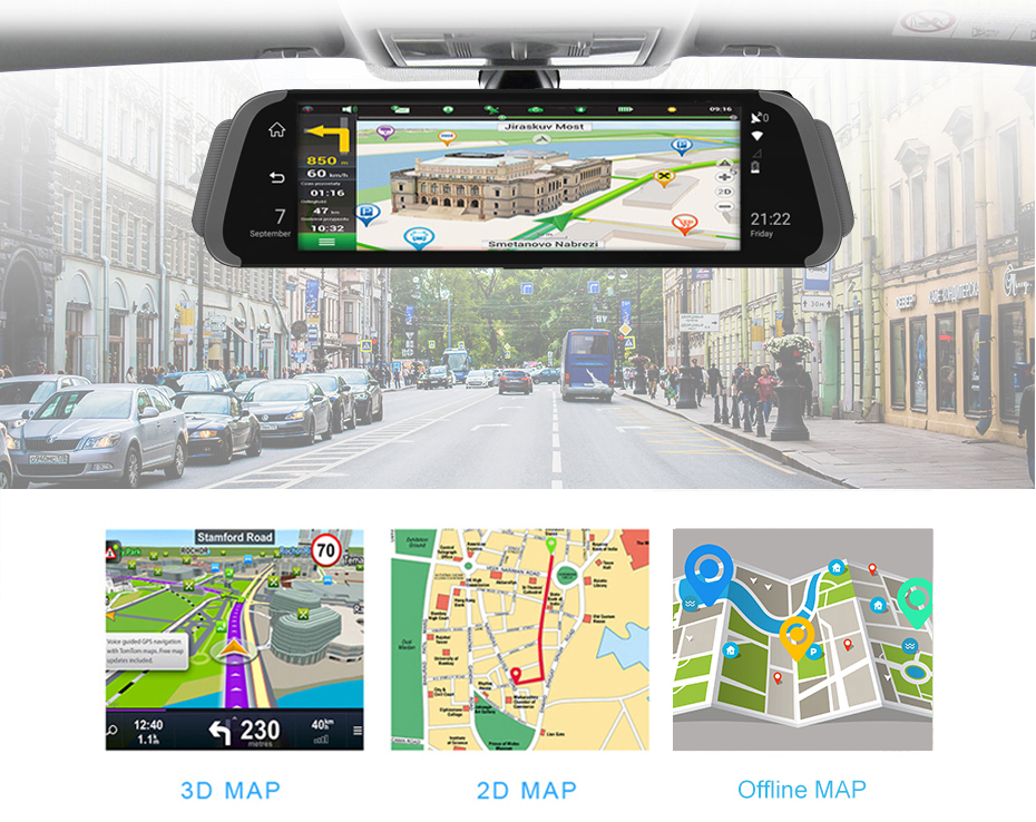 All-in-One Vehicle Monitoring Solution Featuring Front-Rear Camera Setup and Real-Time Traffic Alerts