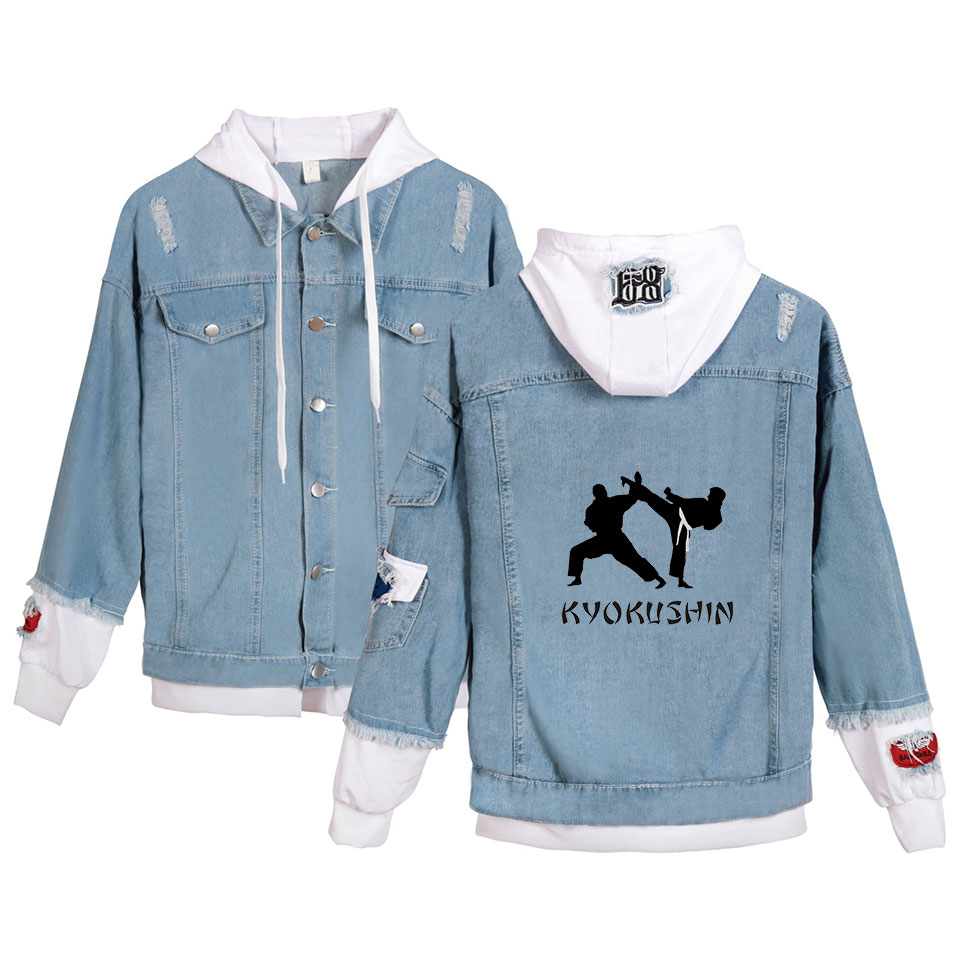 kyokushin Denim Jean Stitching Jacket Men/Women New Sale jeans hoodie wear Clothes kyokushin Hoody Autumn Winter All-match Coat
kyokushin Denim Jean Stitching Jacket Men/Women New Sale jeans hoodie wear Clothes kyokushin Hoody Autumn Winter All-match Coat