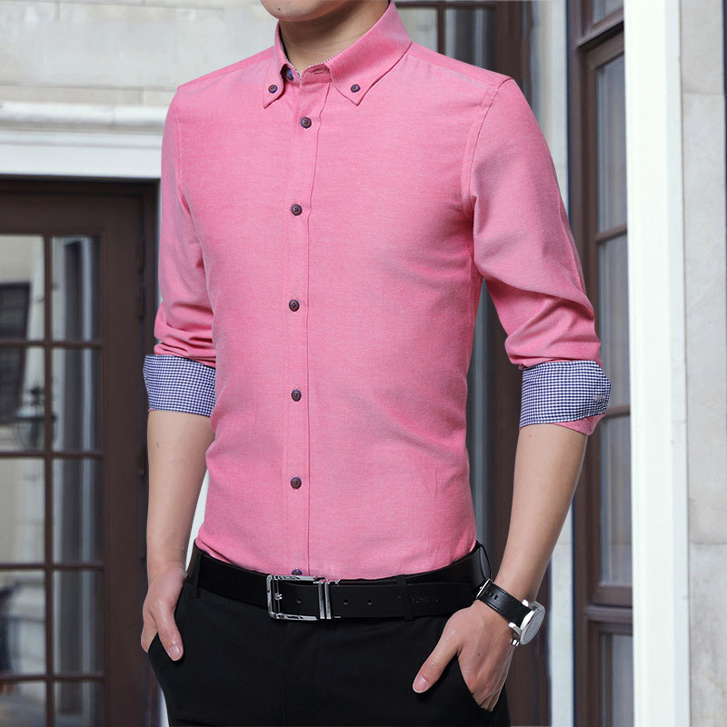 7-Color Men's Oxford Long-sleeved Shirt Business Fashion Classic Solid Color Slim Fit Casual Shirt Male Brand Clothes, Black
7-Color Men's Oxford Long-sleeved Shirt Business Fashion Classic Solid Color Slim Fit Casual Shirt Male Brand Clothes, Black