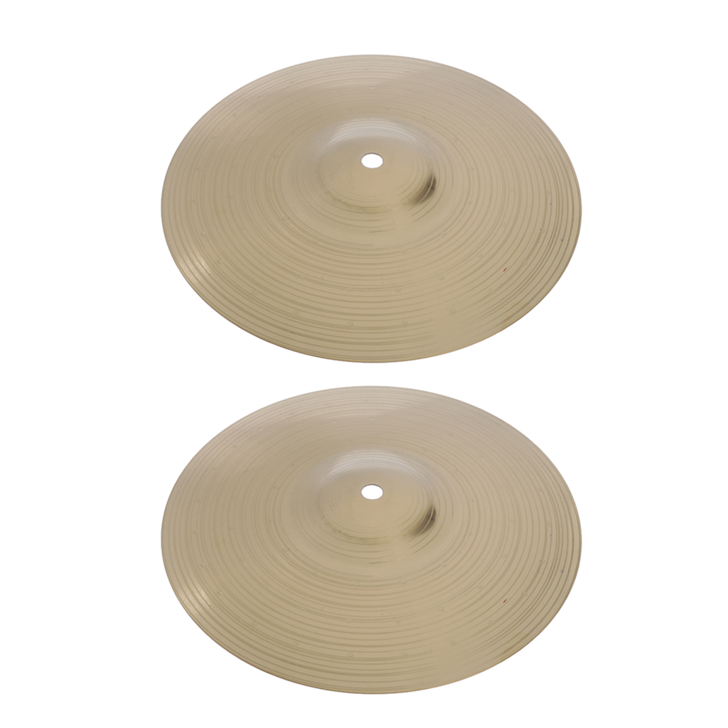 2Pack Of Brass Splash Crash Cymbal Hi Hat Cymbals For Drum Set 10inch