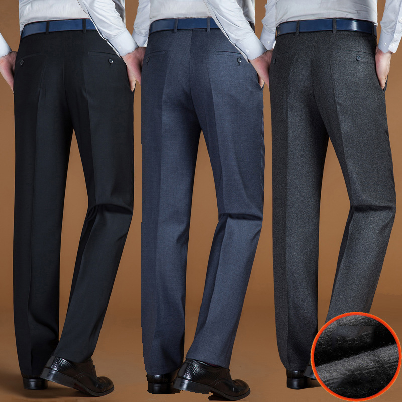 Winter Warm Men's Thick Fleece Suits pants business casual High waist Quality dress pants middle-aged men trousers anti-wrinkle, 171 linen black
Winter Warm Men's Thick Fleece Suits pants business casual High waist Quality dress pants middle-aged men trousers anti-wrinkle, 171 linen black
