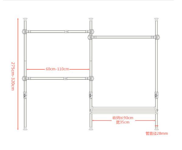 Multifunctional Creative Clothes Hangers Bedroom Furniture wall shelf Combination Multilayer Storage Cloth rack