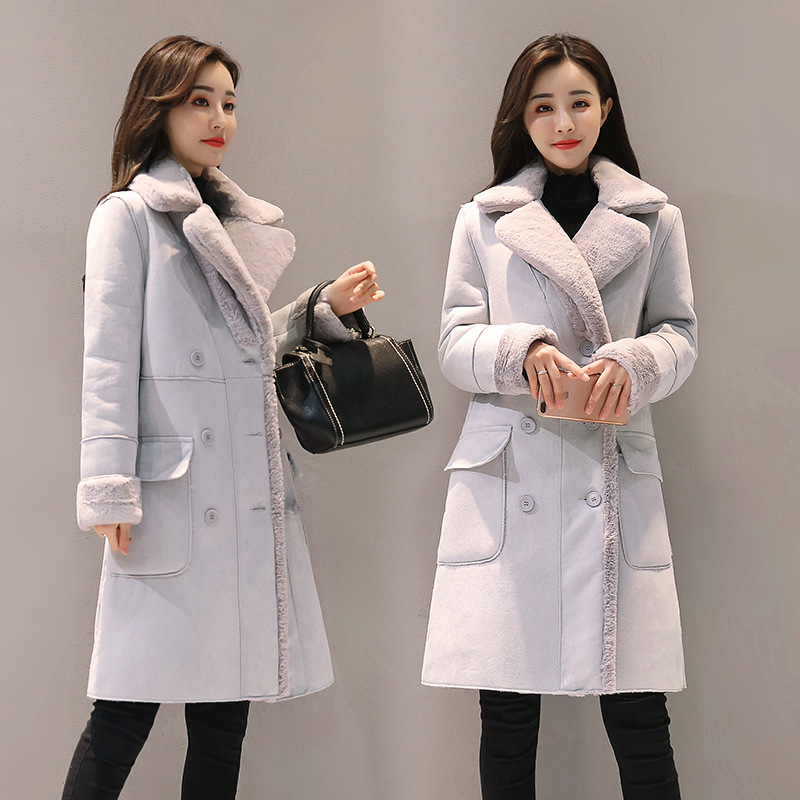 Coat Women Winter 2019 Winter New Fashion Plus Velvet Thickening Korean Coat Lambskin Long Women' Park Jacket Women, Light pink
Coat Women Winter 2019 Winter New Fashion Plus Velvet Thickening Korean Coat Lambskin Long Women' Park Jacket Women, Light pink