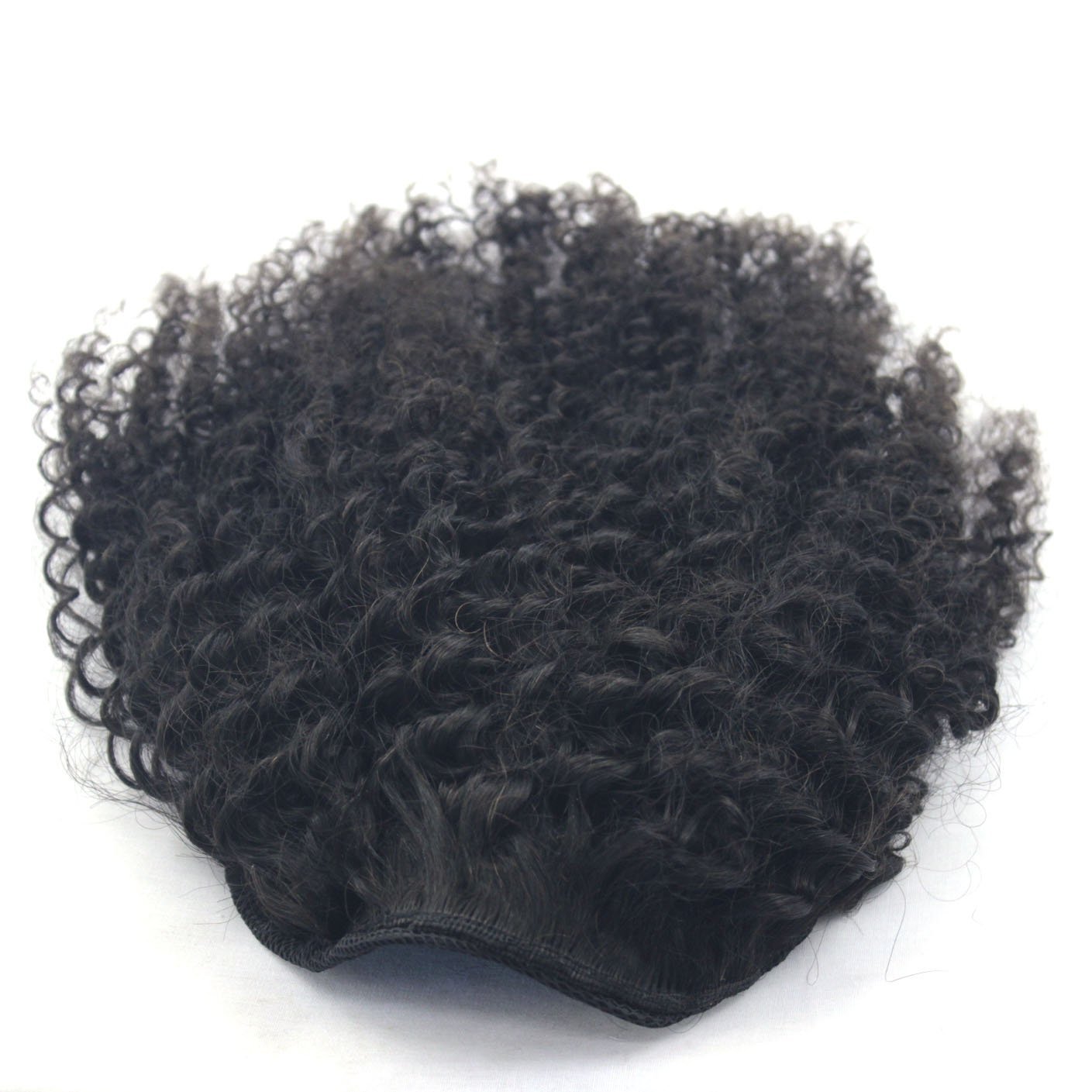120g Afro Kinky Curly Ponytail For Black Women Natural Black Remy Hair 1 Piece Clip In Ponytails Drawstring 100% Human Hair