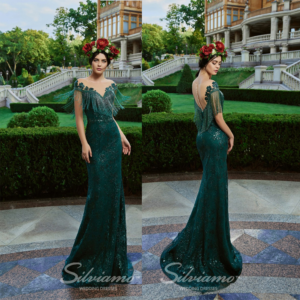 2020 Mermaid Evening Dresses Sheer Neck Appliqued Sequins Tassel Sleeveless Prom Gown Sheer Back Ruffle Sweep Train Formal Party Gown, White
2020 Mermaid Evening Dresses Sheer Neck Appliqued Sequins Tassel Sleeveless Prom Gown Sheer Back Ruffle Sweep Train Formal Party Gown, White