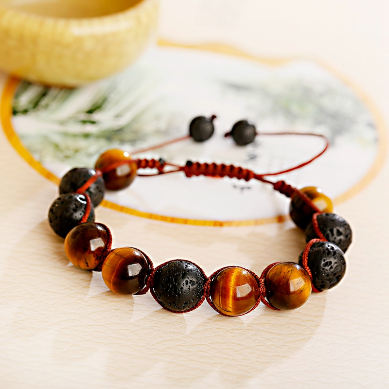 OIQUEI Vintage Classic 12mm Tiger Eye Natural Lava Stone Braided Bracelet Men Handmade Macrame Charms Jewelry Mens Jewellery
OIQUEI Vintage Classic 12mm Tiger Eye Natural Lava Stone Braided Bracelet Men Handmade Macrame Charms Jewelry Mens Jewellery