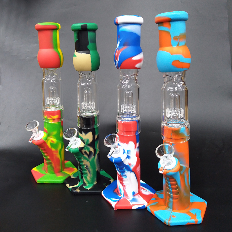 NewArrival Silicone Bongs Repeatedly Filtration Water Silicone Pipe Percolator Glass Tube 14mm Joint Size Beaker Bong Pater Pipe Dab Rig
NewArrival Silicone Bongs Repeatedly Filtration Water Silicone Pipe Percolator Glass Tube 14mm Joint Size Beaker Bong Pater Pipe Dab Rig