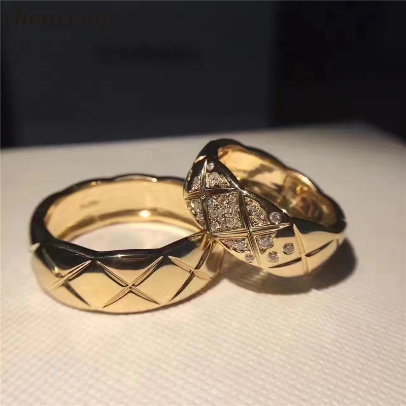 Vecalon Across Statement ring 925 Sterling silver Party Ring Diamond Wedding band rings for women Finger Jewelry Gift