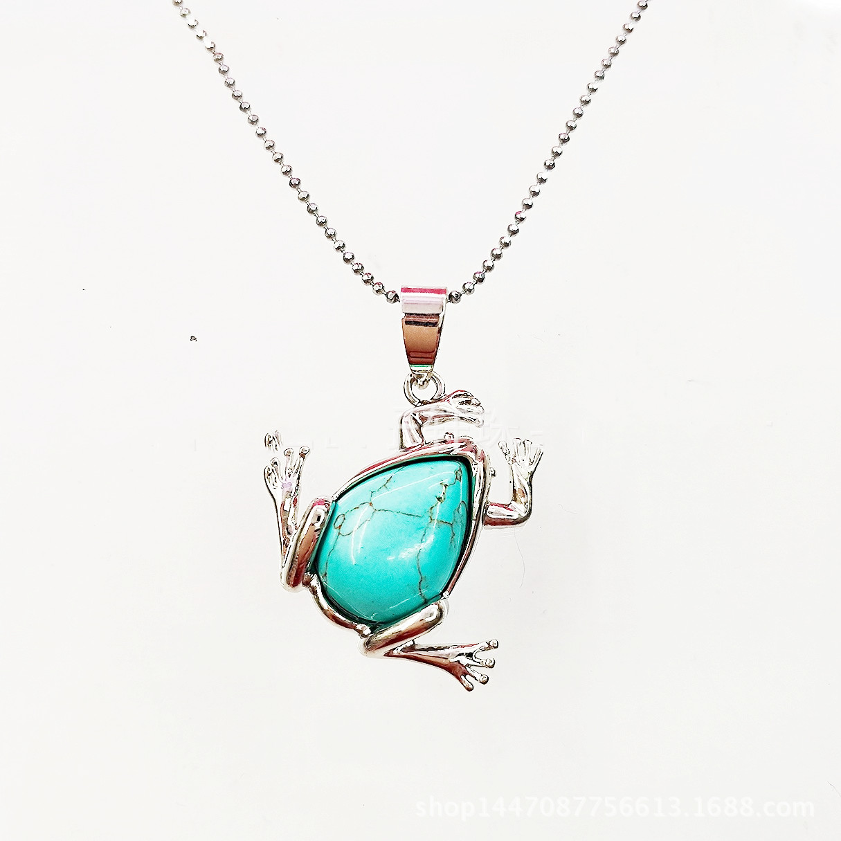 Sevenstone Natural stone frog metal pendant necklace unisex cute stainless steel bead chain pendant
Sevenstone Natural stone frog metal pendant necklace unisex cute stainless steel bead chain pendant