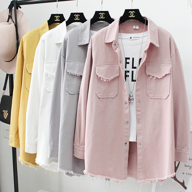 Jeans Jacket Women Tops Denim Jacket Spring Autumn Coat Women Clothes 2019 Korean Elegant Casual Outwear Shirt Coats ZT2627, Yellow
Jeans Jacket Women Tops Denim Jacket Spring Autumn Coat Women Clothes 2019 Korean Elegant Casual Outwear Shirt Coats ZT2627, Yellow