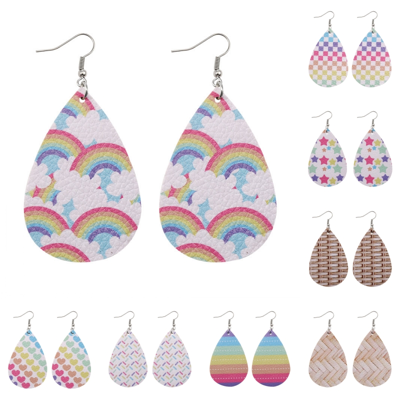 PU Leather Earrings for Women Girls Gift 10 Styles Heart Printing Drop Earring Lightweight Fashion Jewelry Free DHL Kimter-U93FZ
PU Leather Earrings for Women Girls Gift 10 Styles Heart Printing Drop Earring Lightweight Fashion Jewelry Free DHL Kimter-U93FZ