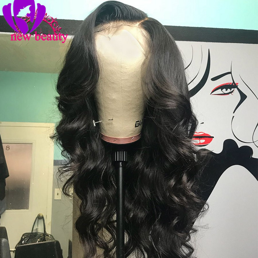Free Shipping Long Wavy Synthetic Lace Front Wig Glueless Body Wave High Temperature Heat Resistant Fiber Hair Wigs For African Black Women