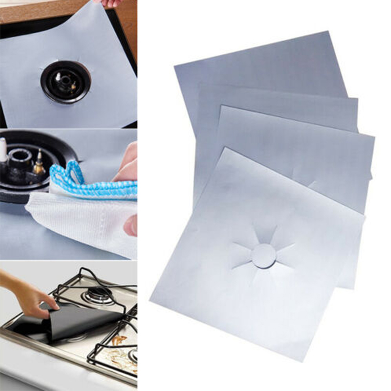 4Pcs/Set Non-stick Stove Pad Reusable Gas Foil Stove Protector Burner Cover Liner Clean Mat Pad Cook Protection Black Silver
4Pcs/Set Non-stick Stove Pad Reusable Gas Foil Stove Protector Burner Cover Liner Clean Mat Pad Cook Protection Black Silver