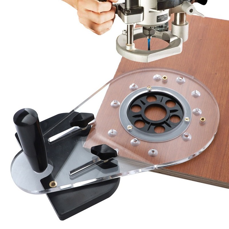 Woodworking Hole Punch Locator Circle Cutting Jig for Wood Routers/Electric Hand Trimmers Woodworking Milling Circle Groove
Woodworking Hole Punch Locator Circle Cutting Jig for Wood Routers/Electric Hand Trimmers Woodworking Milling Circle Groove