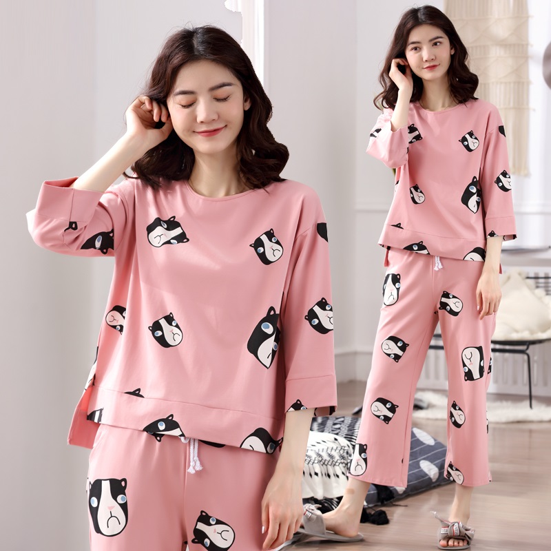 New 2019 Women Cotton Pajamas Sets Soft Nightwear Home Clothes Women's pijama feminino Women Lingerie Print Pajamas Sleep Wear
New 2019 Women Cotton Pajamas Sets Soft Nightwear Home Clothes Women's pijama feminino Women Lingerie Print Pajamas Sleep Wear