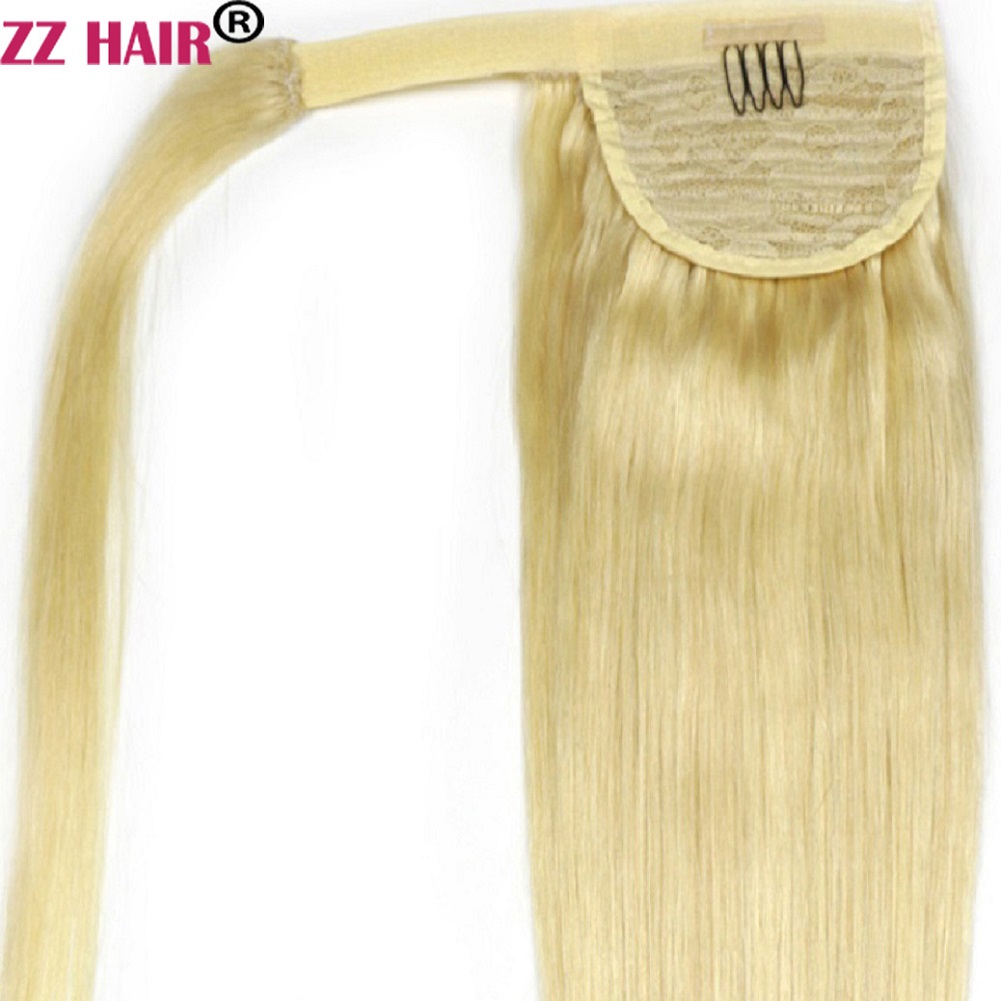 16-28 inches Magic Wrap Ponytail Horsetail 80g-160 Clips in/on 100% Brazilian Remy Human hair Extension Natural Straight