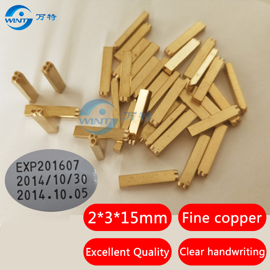 2*3*15mm Hot stamping letters thermal ribbon printing alphabet font for expiration coding machine
2*3*15mm Hot stamping letters thermal ribbon printing alphabet font for expiration coding machine