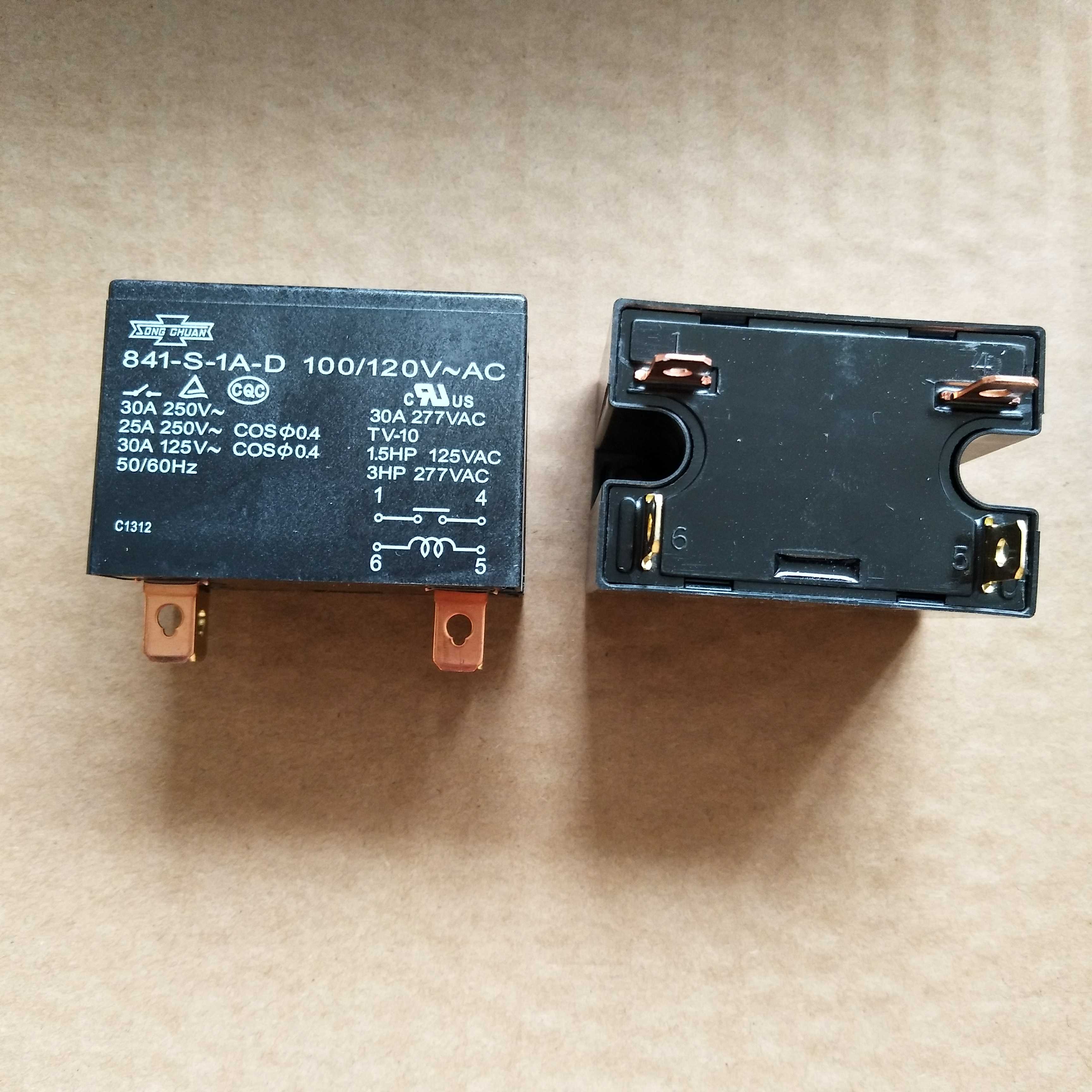 Free shipping(2pieces/lot)Original New SONG CHUAN 841-S-1A-D-100/120VAC 841-S-1A-D-200/240VAC 4PINS 30A Power Relay от DHgate WW