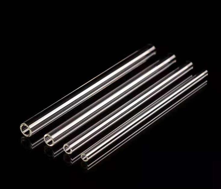 Transparent Glass Straws Clear Glass Reusable Wedding Birthday Party Drinking Straws Thick Straws Straight Pipe 20cm