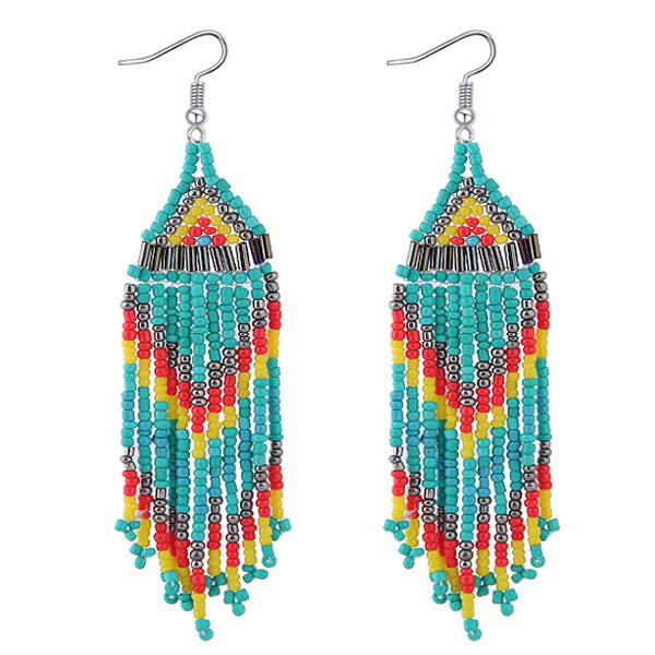 2018 new Ethnic Jewelry Boho Chic Tassel Drop Earrings Women Bohemian Long Tassels Seed Bead Handmade Fringe Fashion Gifts, Silver
2018 new Ethnic Jewelry Boho Chic Tassel Drop Earrings Women Bohemian Long Tassels Seed Bead Handmade Fringe Fashion Gifts, Silver