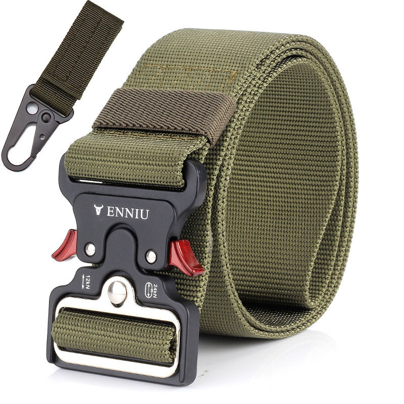 Tactical Nylon Belt Military Metal Buckle Belt Men Swat Army Gear Outdoor Quality Waist Strap Automatic Ceintures Width 5.0cm