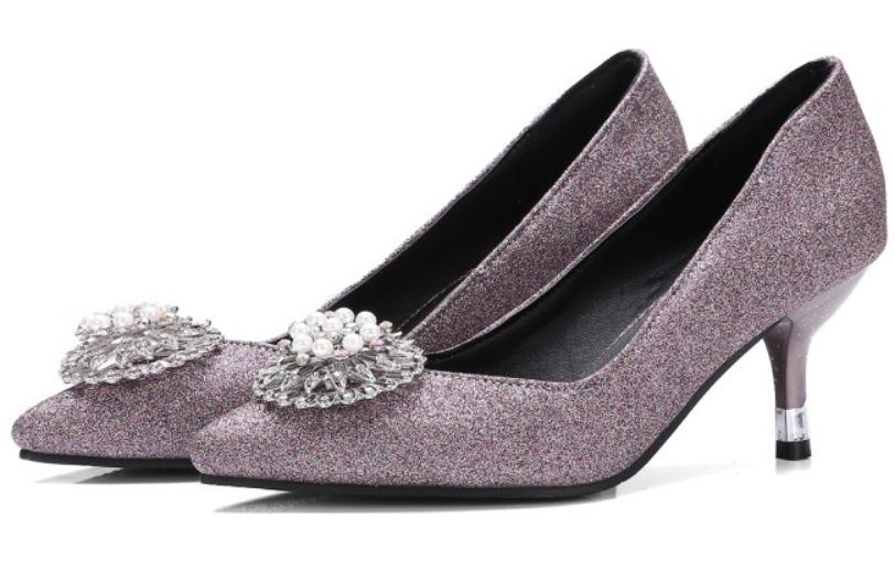 2019 water drill Women's shoes in Spring and Autumn with New style High heel fine heel pointed end @03, Purple
2019 water drill Women's shoes in Spring and Autumn with New style High heel fine heel pointed end @03, Purple