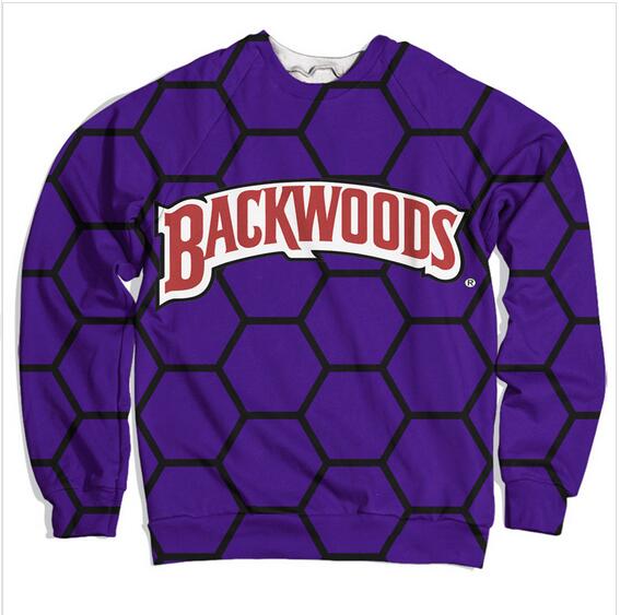 2020 Newest Fashion Unisex Sweatshirt Backwoods Honey Berry Funny 3D Print Crewneck Sweatshirt Mens Women Style Pullovers WY019, As shown