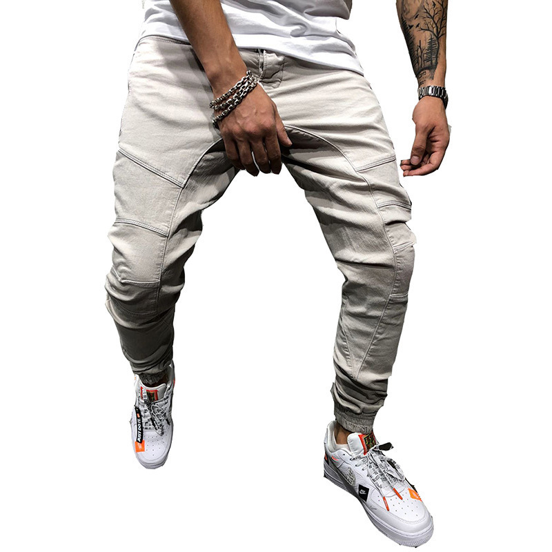 Newest 2019 Men Pants Zipper Decoration Splicing Harem Joggers Pants Male Trousers Solid Sweatpants Drop Shipping Abz150 Q190416
