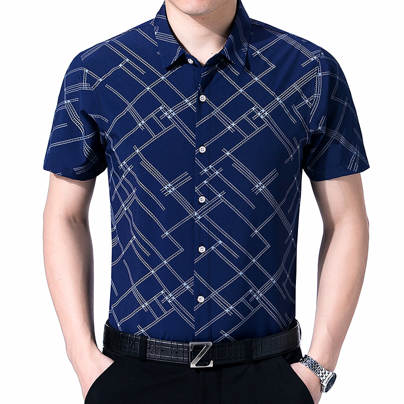 BROWON 2020 Men's Casual Shirt Summer Short SleeveTurn-down Collar Single Breasted Plaid Polyester Fiber Dress Men Clothes, Blue
BROWON 2020 Men's Casual Shirt Summer Short SleeveTurn-down Collar Single Breasted Plaid Polyester Fiber Dress Men Clothes, Blue