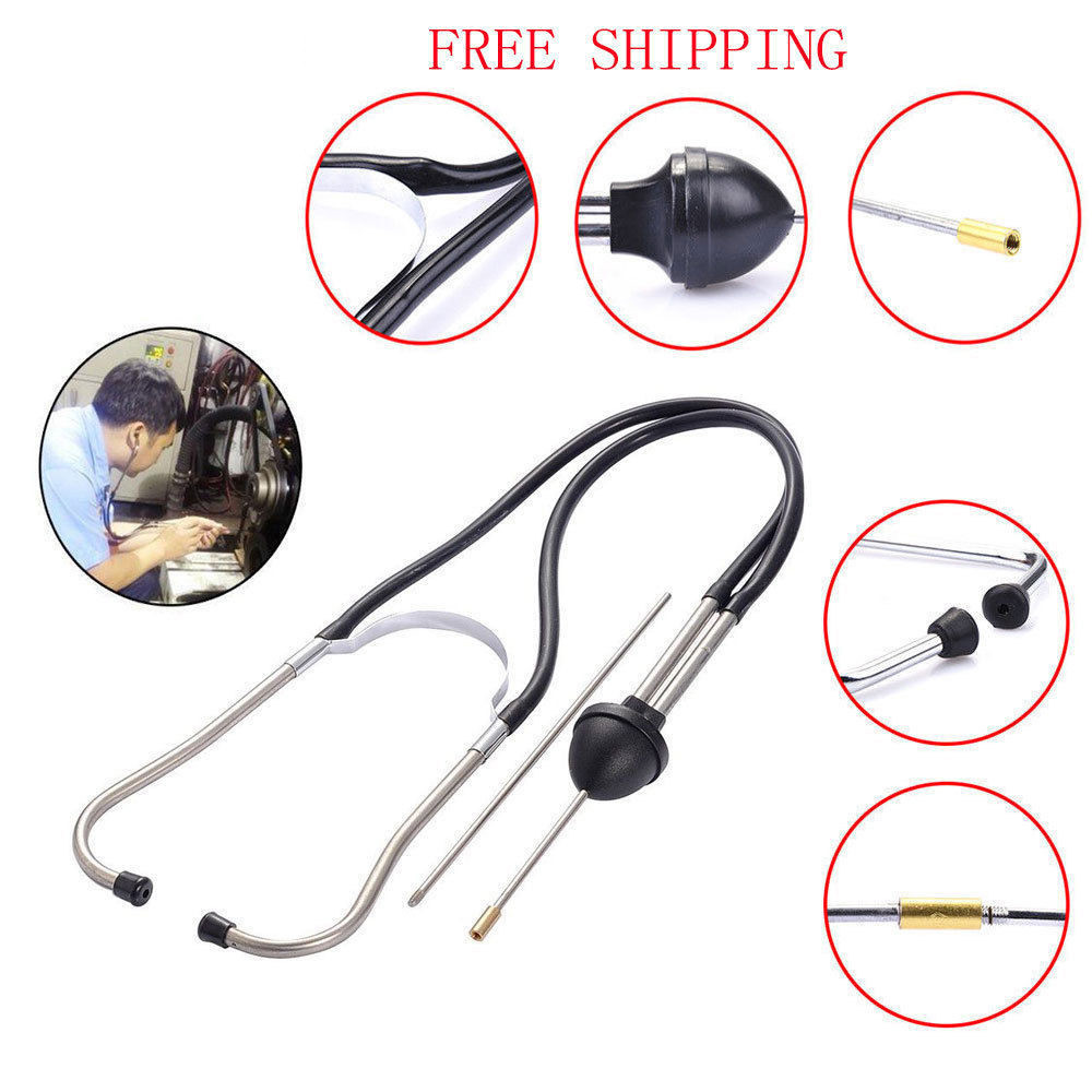 Car Engine Block Diagnostic Automotive Hearing Tools Anti-shocked Durable Chromed-steel Auto Engines Tester Diagnostics