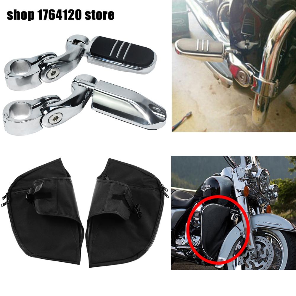 Short Angled Streamliner Highway Engine Guard 1-1/4" Foot Rests W/ Soft Lowers Chaps Leg Warmer Cover Bag For Touring
Short Angled Streamliner Highway Engine Guard 1-1/4" Foot Rests W/ Soft Lowers Chaps Leg Warmer Cover Bag For Touring