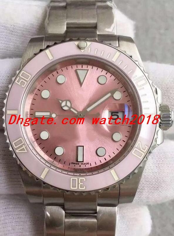 Luxury Watch Calendar 40mm Silver Stainless Steel Ceramic Bezel Pink Dial 116610 Mechanical Automatic Fashion Men's Wristwatches, Make waterproof
Luxury Watch Calendar 40mm Silver Stainless Steel Ceramic Bezel Pink Dial 116610 Mechanical Automatic Fashion Men's Wristwatches, Make waterproof
