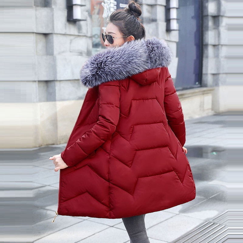 Big Fur Winter Coat Female Jacket New 2019 Hooded Parka Warm Winter Jacket Women Wadded Ladies Plus Size 6xl Women's Down Jacket T200319