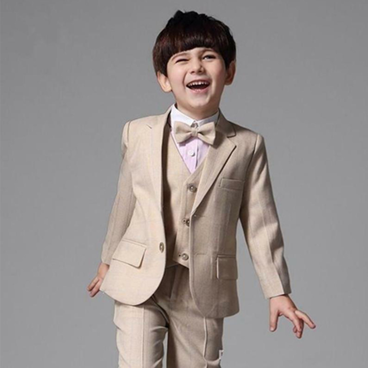 New Arrival Boys Formal Wear 3 Pieces Peaked Lapel Kids Wedding Wear Custom Made Children Clothing