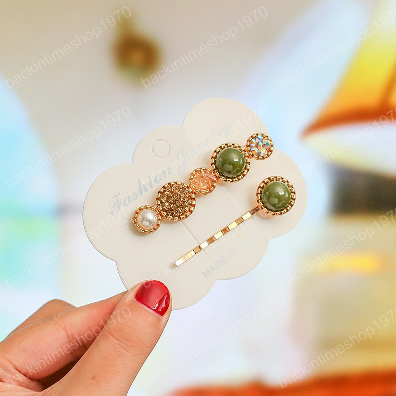 Korean Elegant Crystal Pearl Hairpins Women Hair Clips Pin Barrettes Accessories For Girls Hairgrip Hairclip Headdress Headwear