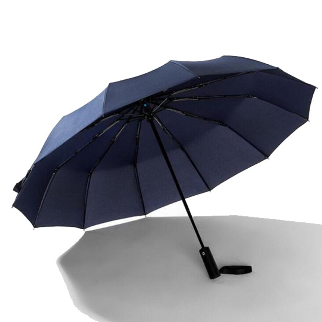 Triple Folding Automatic Umbrellas UV Protection Rubber automatic Windbreaker Umbrellas 12 Bones
