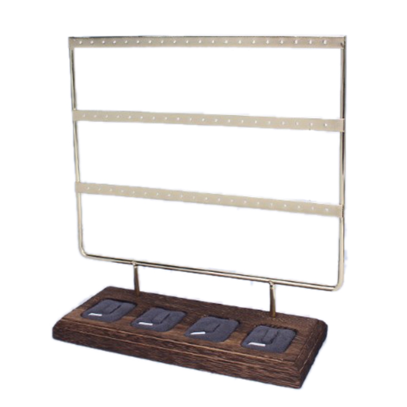 Wood Jewelry Display Holder Earrings Chain Necklace Display Stand Earrings Rack