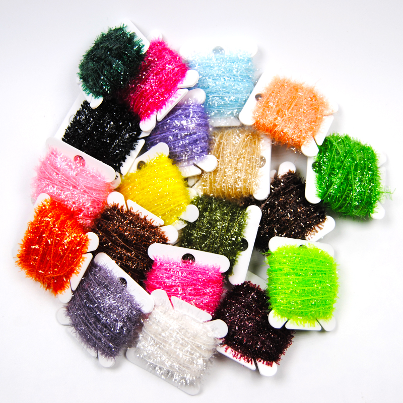 19 Colors Tinsel Chenille Tying Material Fur Strip for Streamer Lures Crystal Flash Line 10m/card
19 Colors Tinsel Chenille Tying Material Fur Strip for Streamer Lures Crystal Flash Line 10m/card